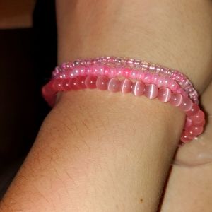 Vintage Baby Pink Bracelet Set